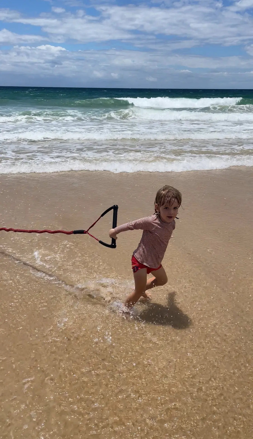 Surf Sling - Beach Tow Rope for Kids & Bodyboard Fun Surf Sling