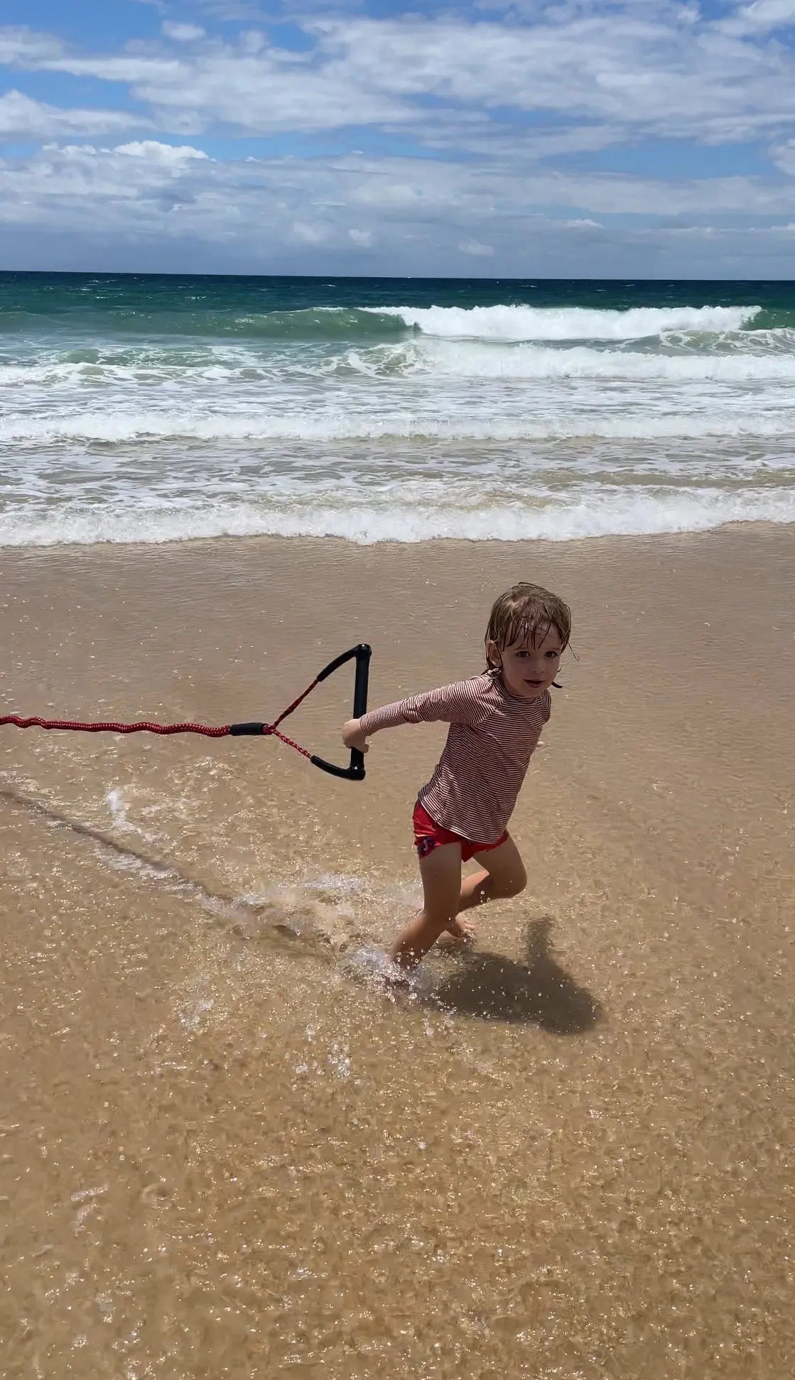 Surf Sling - Beach Tow Rope for Kids & Bodyboard Fun Surf Sling