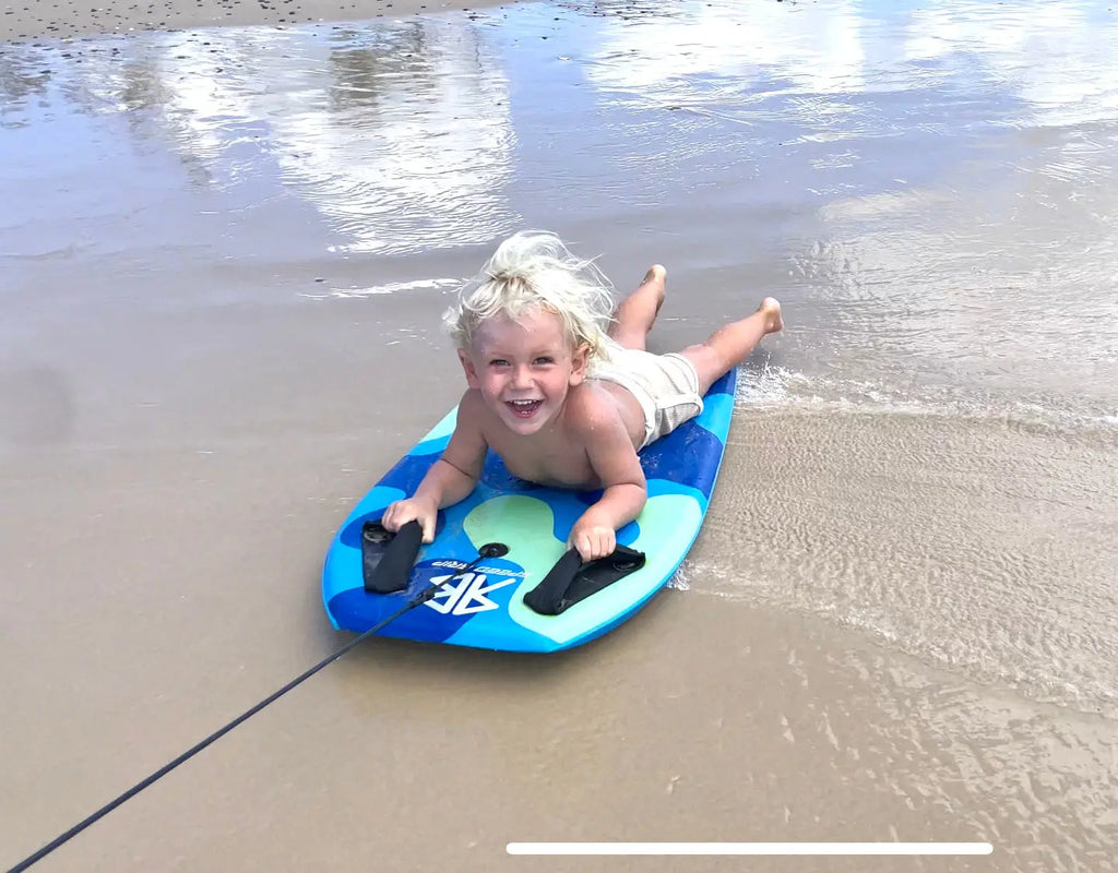 Surf Sling - Beach Tow Rope for Kids & Bodyboard Fun Surf Sling
